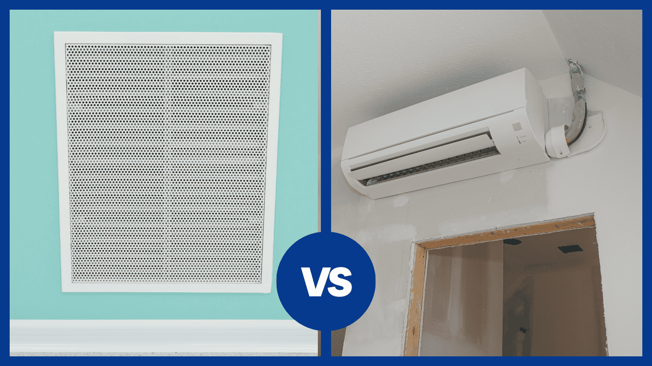 central air vent vs. ductless wall unit